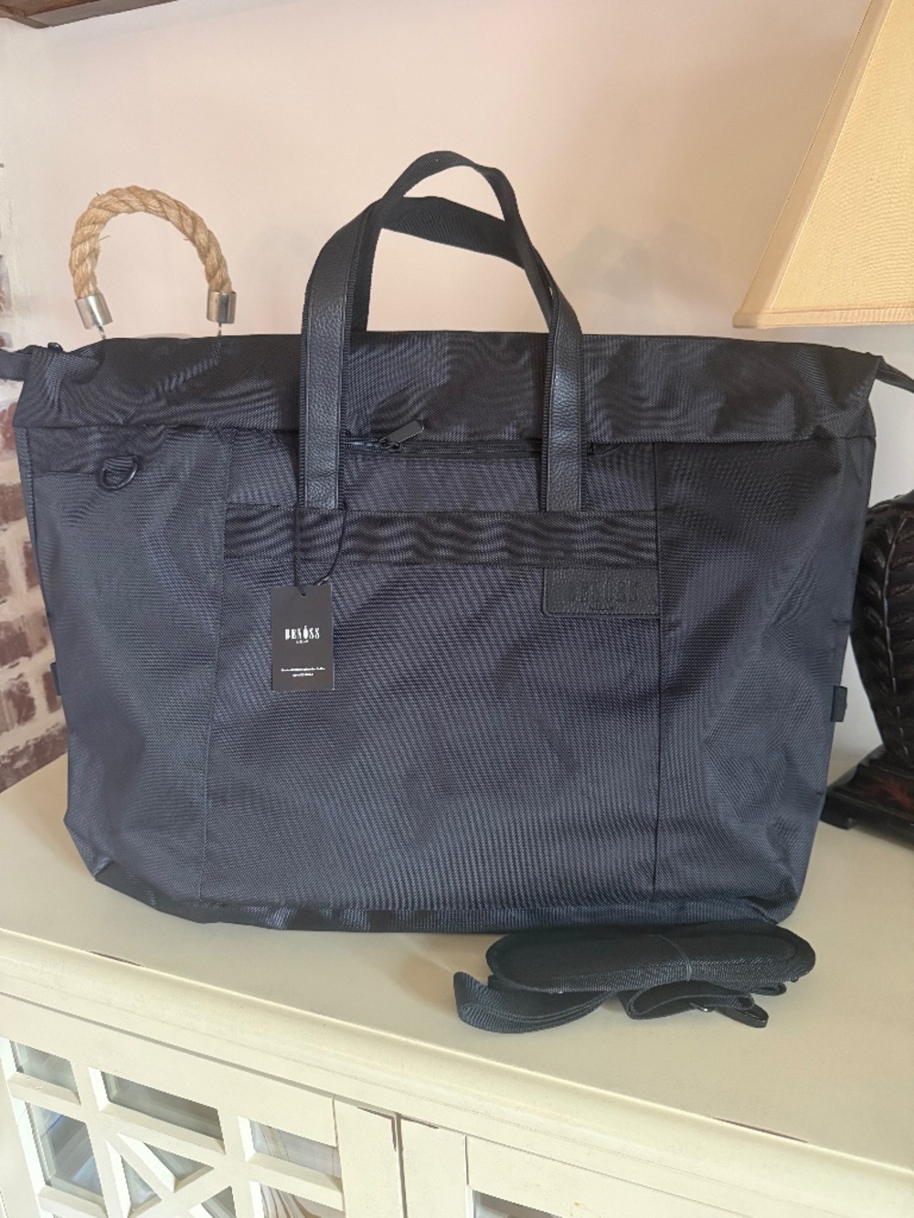 Benoss Milan Black Elite Traveler's Collection Weekender Duffel Bag